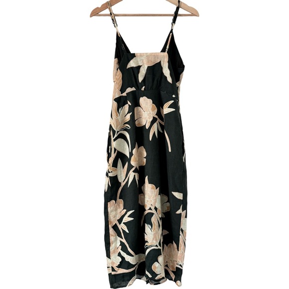 🛑SOLD🛑 REISS Alice Fitted Floral Print Midi Dress in Khaki Size 4 - Picture 5 of 12